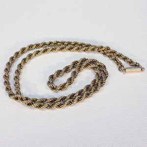 Victorian 17 inch Long Rope Chain 15k Gold Barrel Clasp - Victoria Sterling